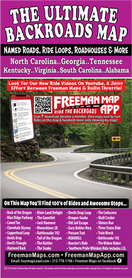 Ultimate Backroads Map-NC, TN, VA, KY, GA, SC, AL. From Bowling Green, KY and Nashville to Back of The Dragon in VA to just North of Atlanta