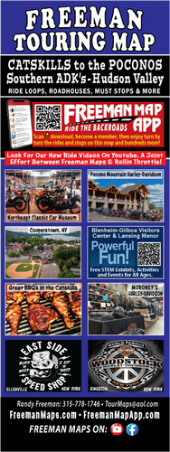 Motorsports Touring Map Catskills to the Poconos, Southern Adirondacks and Hudson Valley