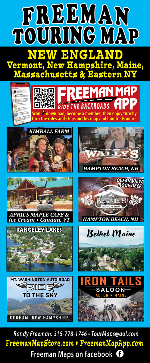 Motorcycle Touring Map NE, VT, NH, ME, MA – FREEMAN MAPS