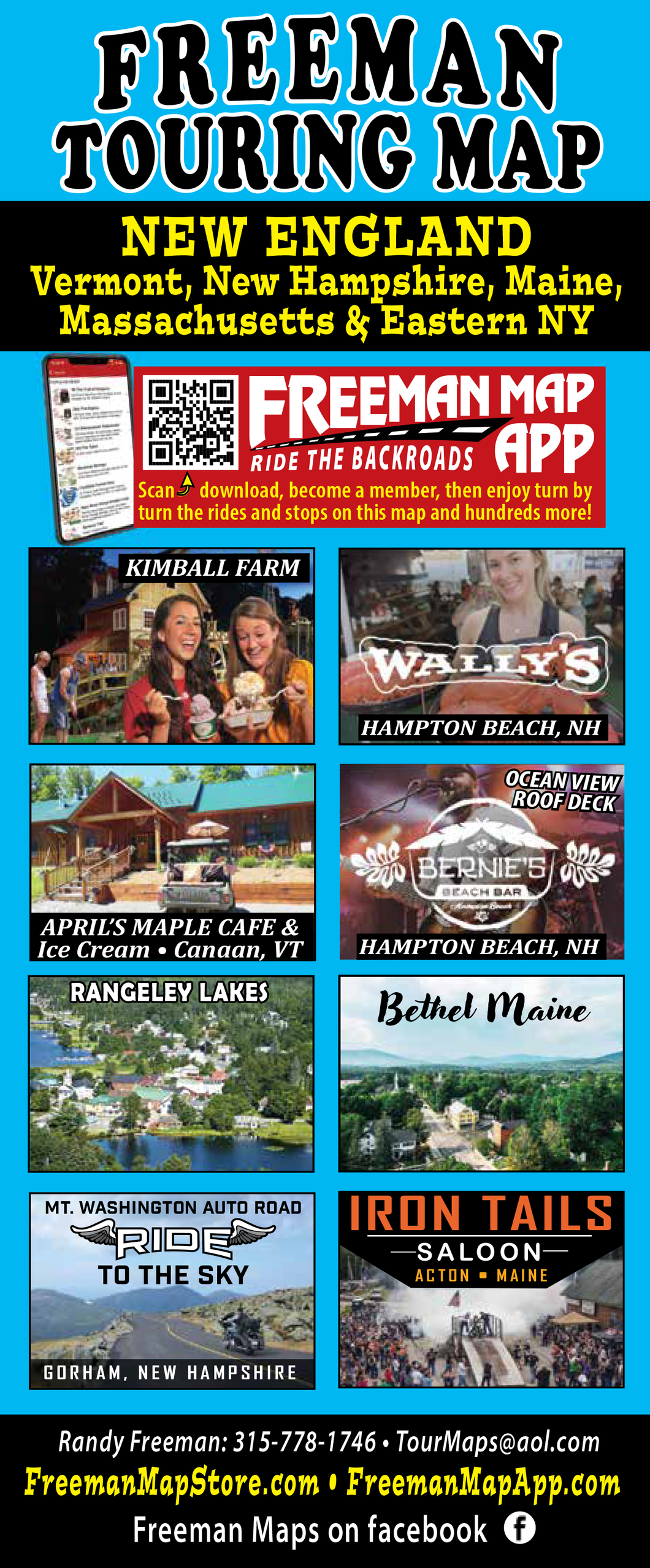 Motorcycle Touring Map NE, VT, NH, ME, MA – FREEMAN MAPS