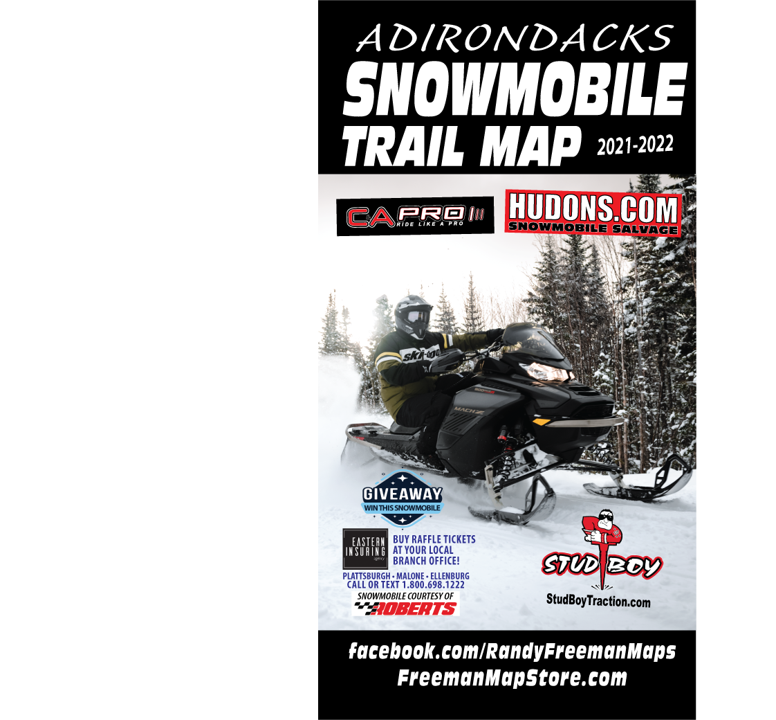 Snowmobile Trail Map Adirondacks FREEMAN MAPS